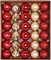 30ct Christmas Ball Ornaments Tree Decorations (Red, Gold) - 9.45 x 7.87 x 1.57 inches